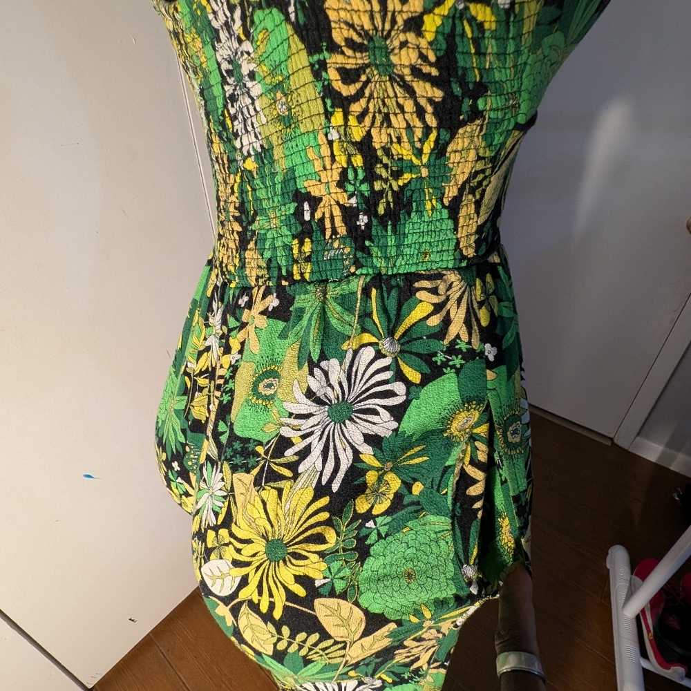 INC International Concepts Green and Yellow Patterned Garment Size XS - Picture 4 of 6